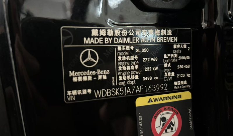 
								2010 Mercedes-Benz SL350 full									